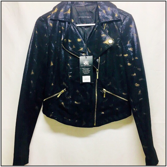 SOLD๐R&R Baroque Crop Moto ๐ jacket - Picture 3 of 8